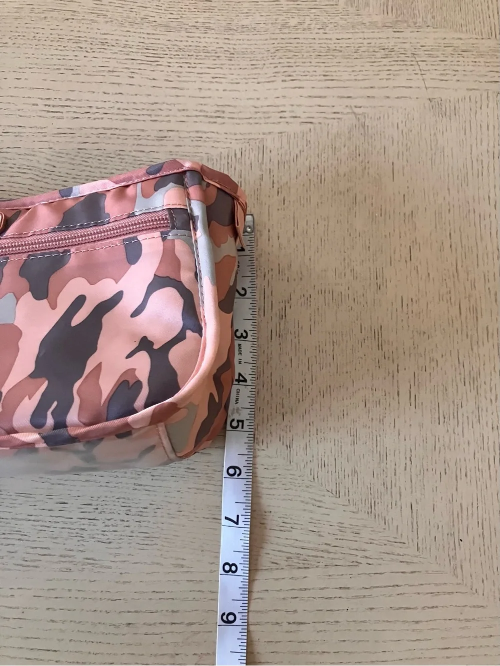 lug Parasail Pink Camo Nylon Cosmetic Bag with Front Zip